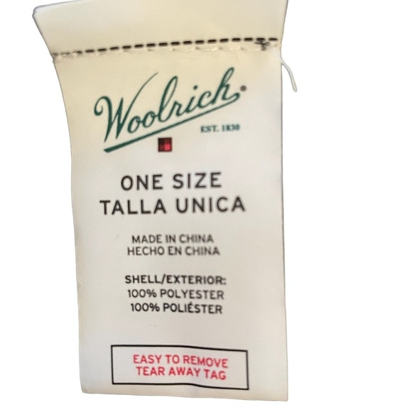 Woolrich red black plaid tunic shrug Fringe one size - Picture 5 of 6